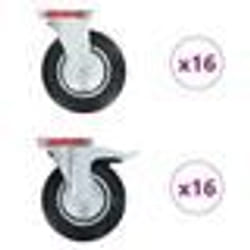 vidaXL 32 pcs Roulettes pivotantes 200 mm