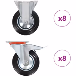 Cet ensemble de 16 roulettes sera l’accessoire idéal pour les petits équipements et les meubles tels que d'établi, de chariot ...