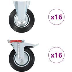 32 pcs Roulettes 200 mm vidaXL