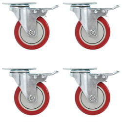 vidaXL Roulettes pivotantes 16 pcs 100 mm