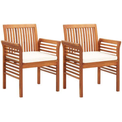 VidaXL 45965 chaise d'extérieur Terrace Siège rembourré Bois d'acacia Marron, Crème