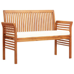 vidaXL Banc de jardin 2 places avec coussin 120cm Bois d'acacia massif - TU