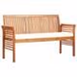 vidaXL Banc de jardin 3 places avec coussin 150cm Bois d'acacia massif - TU