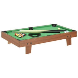 vidaXL Mini table de billard 3 pieds 92x52x19 cm Marron et vert - TU