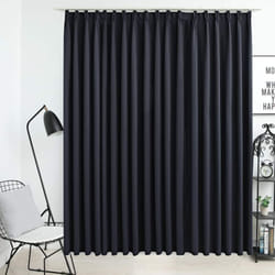 Rideau occultant avec crochets Noir 290x245 cm Vidaxl