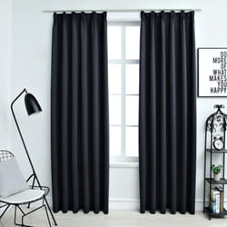 vidaXL Rideaux occultants avec crochets 2 pcs Anthracite 140x225 cm