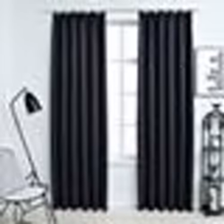 vidaXL Rideaux occultants avec crochets 2 pcs Anthracite 140x245 cm - TU