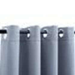 vidaXL Rideaux occultants avec anneaux en métal 2 pcs Gris 140x245 cm - TU