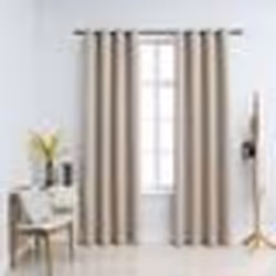 vidaXL Rideaux occultants avec anneaux en métal 2 pcs Beige 140x225 cm - TU