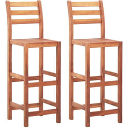 Vidaxl - Chaises de bar lot de 2 bois d'acacia solide