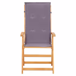 VidaXL 45936 chaise d'extérieur Terrace Siège rembourré Bois d'acacia, Polyester Gris