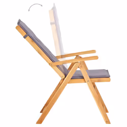 VidaXL 45936 chaise d'extérieur Terrace Siège rembourré Bois d'acacia, Polyester Gris