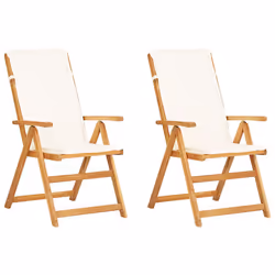 VidaXL 45937, Terrace, Siège rembourré, Polyester, Crème, Blanc, 570 mm, 590 mm