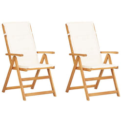 VidaXL 45937 chaise d'extérieur Terrace Siège rembourré Polyester Crème, Blanc