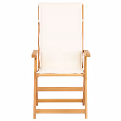 VidaXL 45937 chaise d'extérieur Terrace Siège rembourré Polyester Crème, Blanc