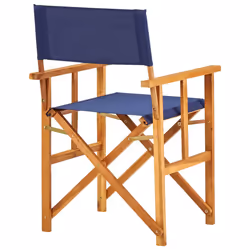 VidaXL 45948 chaise d'extérieur Terrace Polyester Bleu, Bois - Vue supplémentaire 5