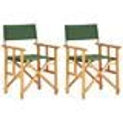 vidaXL Chaises de metteur en scène lot de 2 bois massif d'acacia vert - TU
