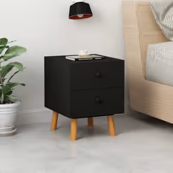VidaXL 285225 Table de nuit et table de chevet Noir
