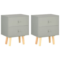 VidaXL 285227 Table de nuit et table de chevet Gris