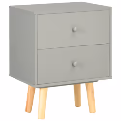 VidaXL 285227 Table de nuit et table de chevet Gris