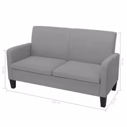 VidaXL 278212 canapé 3 siège(s) Gris - Vue supplémentaire 8