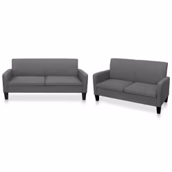 VidaXL 278213, Gris, 3 siège(s), Polyester, 1800 mm, 650 mm, 760 mm