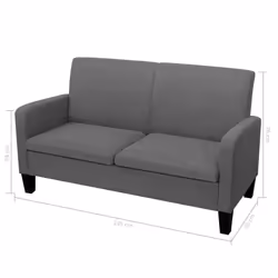 VidaXL 278213 canapé 3 siège(s) Gris - Vue supplémentaire 8