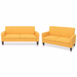 VidaXL 278214, Jaune, 3 siège(s), Polyester, 1800 mm, 650 mm, 760 mm