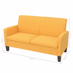 VidaXL 278214 canapé 3 siège(s) Jaune - Vue supplémentaire 8