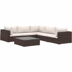 Cet ensemble de canapé en rotin combine le style et la fonctionnalité et va devenir le point central de votre jardin ou patio ...