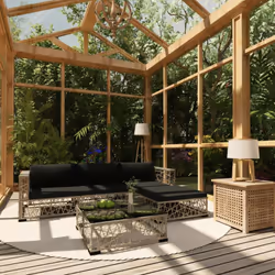 Cet ensemble de canapé en rotin combine le style et la fonctionnalité et va devenir le point central de votre jardin ou patio ...