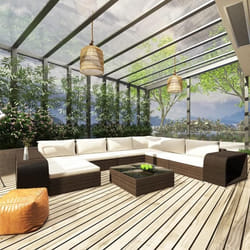 vidaXL Salon de jardin 10 pcs avec coussins Résine tressée Marron - TU