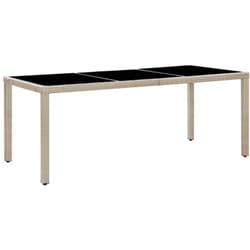 Salon de jardin avec coussins 9 pcs Résine tressée Beige