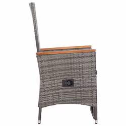 VidaXL 46045 chaise d'extérieur Terrace Siège rembourré Bois d'acacia, Polyuréthane, Acier Gris - Vue supplémentaire 5