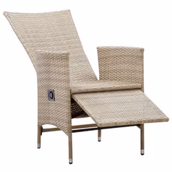 VidaXL 46046 chaise d'extérieur Terrace Siège rembourré Polyuréthane, Acier Crème, Blanc - Vue supplémentaire 5