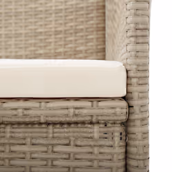 VidaXL 46046 chaise d'extérieur Terrace Siège rembourré Polyuréthane, Acier Crème, Blanc - Vue supplémentaire 7