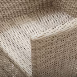 VidaXL 46046 chaise d'extérieur Terrace Siège rembourré Polyuréthane, Acier Crème, Blanc - Vue supplémentaire 8