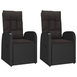 VidaXL 46065 chaise d'extérieur Terrace Siège rembourré Polyuréthane, Acier Noir