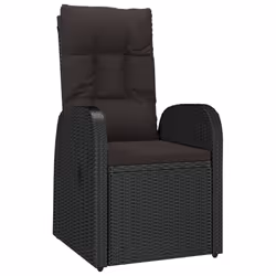 VidaXL 46065 chaise d'extérieur Terrace Siège rembourré Polyuréthane, Acier Noir