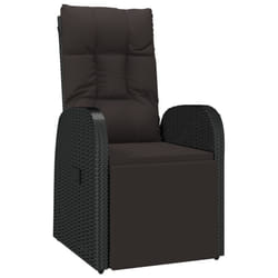 VidaXL 46066 chaise d'extérieur Terrace Siège rembourré Polyuréthane, Acier Noir