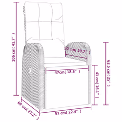 VidaXL 46066 chaise d'extérieur Terrace Siège rembourré Polyuréthane, Acier Noir - Vue supplémentaire 6