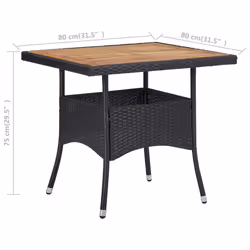 VidaXL 46171 table de jardin Noir, Marron - Vue supplémentaire 4