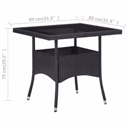 VidaXL 46177 table de jardin Noir - Vue supplémentaire 4