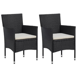 VidaXL 46179 chaise d'extérieur Terrace Siège rembourré Polyester Noir