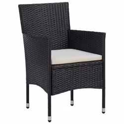 VidaXL 46179 chaise d'extérieur Terrace Siège rembourré Polyester Noir