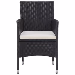 VidaXL 46179 chaise d'extérieur Terrace Siège rembourré Polyester Noir