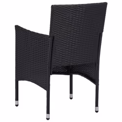 VidaXL 46179 chaise d'extérieur Terrace Siège rembourré Polyester Noir - Vue supplémentaire 5