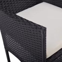 VidaXL 46179 chaise d'extérieur Terrace Siège rembourré Polyester Noir - Vue supplémentaire 7