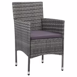 VidaXL 46180 chaise d'extérieur Terrace Siège rembourré Polyester Gris
