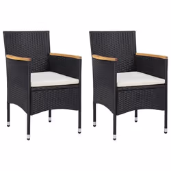 VidaXL 46181, Terrace, Siège rembourré, Polyester, Noir, Crème, Blanc, 520 mm, 570 mm